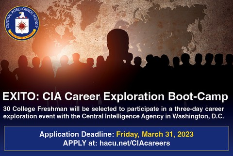 HACU accepting college student applications for the Exito: CIA Career Exploration Boot-Camp
