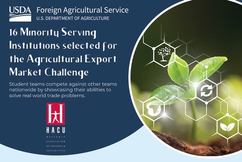 HACU and USDA announce 16 Minority-Serving Institutions selected for the USDA Agricultural Export Market Challenge